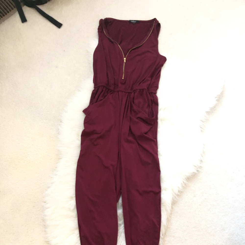 Burgundy jumpsuit